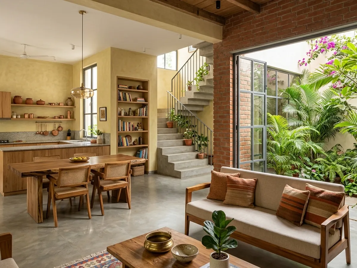 Renovated open-plan living and dining space